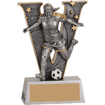 Victory Soccer Female Resin Trophy - 5"