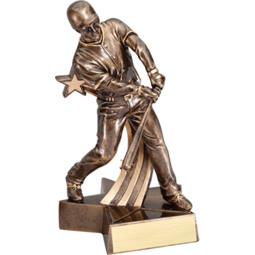 Baseball Trophy - 6 1/2 inch Male Baseball Star Resin Trophy