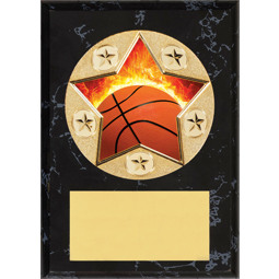 Basketball Plaque - Star Emblem Plaque