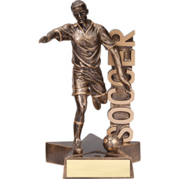 Soccer Trophy - 6 1/2 inch Male Soccer Star Resin Trophy