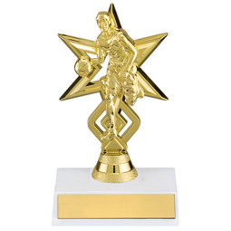 Gold Basketball Star Trophy - Male