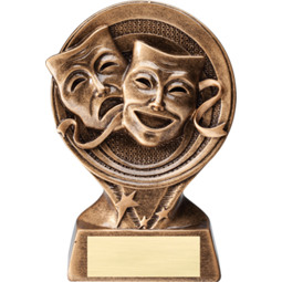 Drama Comedy/Tragedy Masks Resin Trophy - 6"