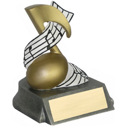 Music Note Resin Trophy - 4"