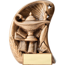 Lamp of Learning Resin Trophy - 5 1/2"