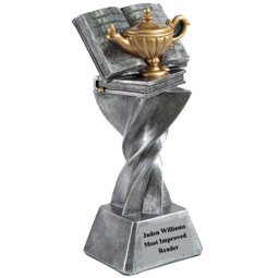 Lamp of Learning Cyclone Resin Trophy - 7"
