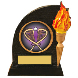 Lacrosse Trophy with Victory Torch and LX Emblem