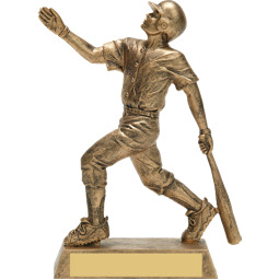 Gold Baseball Trophy - Male Gold-Tone Resin Trophy