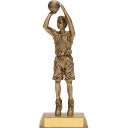 Gold Basketball Trophy - Male Gold-Tone Resin Trophy
