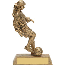Gold Soccer Trophy - Female Gold-Tone Resin Trophy
