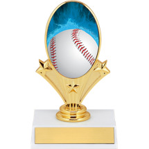 Baseball Trophy - Baseball Oval Riser Trophy