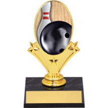 Bowling Oval Riser Trophy