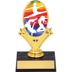 Dance Trophy - Dance Oval Riser Trophy - Black Base