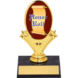 Honor Roll Oval Riser Trophy - 5 3/4" - Black Base