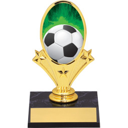 Soccer Trophies - Soccer Oval Riser Trophy - Black Base