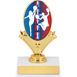 5 3/4" Cheerleading Oval Riser Trophy