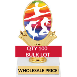 Buy in Bulk Dance Trophy - Dance Oval Trophy-Qty 100