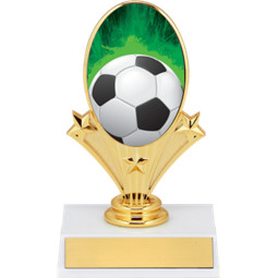 Soccer Trophies - Soccer Oval Riser Trophy