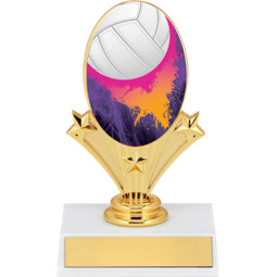 5 3/4" Volleyball Oval Riser Trophy