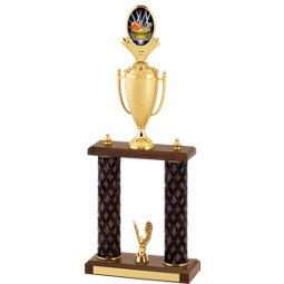 18-20" Fantasy Football Diamond Cut Trophy with Double Columns