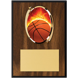 Basketball Plaque - Oval Emblem Plaque