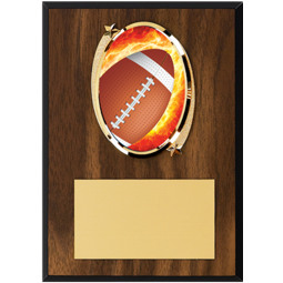Football Plaque - Oval Emblem Football Plaque