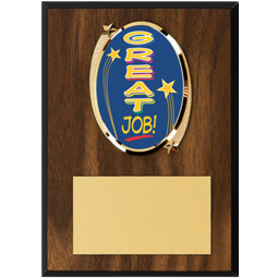 Great Job Plaque - 5 x 7" Oval Emblem Plaque