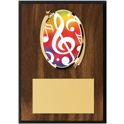 Music Plaque - 5 x 7" Oval Emblem Plaque