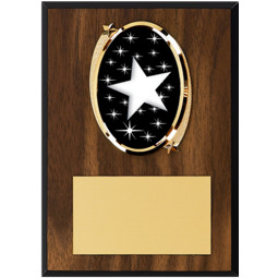 Star Plaque - 5 x 7" Oval Emblem Plaque