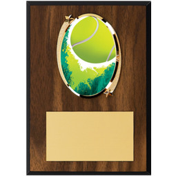 Tennis Plaque - 5 x 7" Oval Emblem Plaque