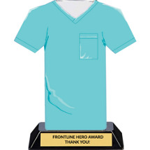 Blue Medical Doctor/Nurse Frontline Hero Trophy - 7 inches