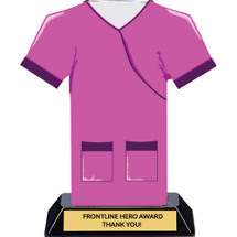 Pink Medical Doctor/Nurse Frontline Hero Trophy - 7 inches