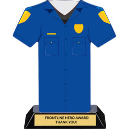 Police-Safety Frontline Hero Trophy - 7 inches