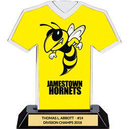 Yellow Custom Logo Jersey Trophy