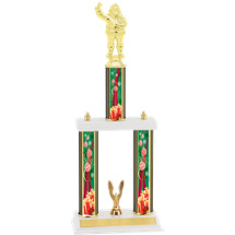 Christmas Parade Trophy - Green/Red Holiday Ornaments Trophy - 20 inches