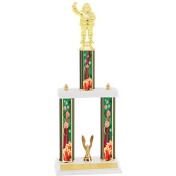 Christmas Parade Trophy - Green/Red Holiday Ornaments Trophy - 20 inches