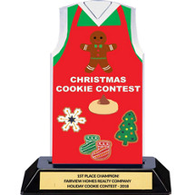 Christmas Cookie Contest Apron Trophy - 7 inches